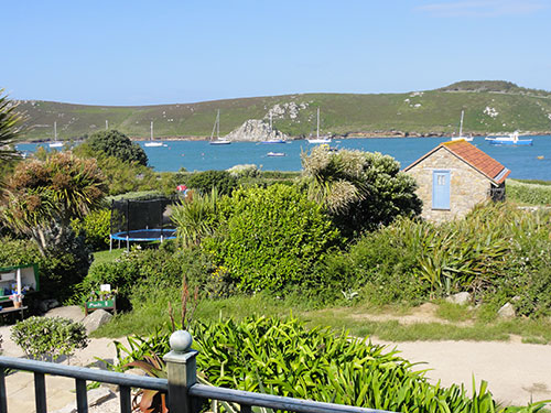 View from Soleil D'or Guest House in Bryher Isles of Scilly