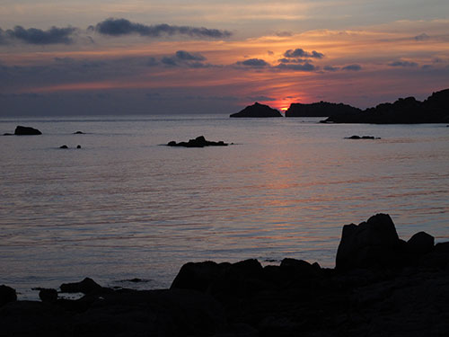 Sunset near Soleil D'or Guest House in Bryher, Isles of Scilly