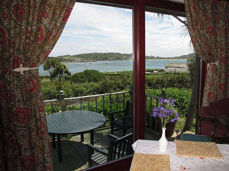 View from Soleil D'or Guest House in Bryher Isles of Scilly