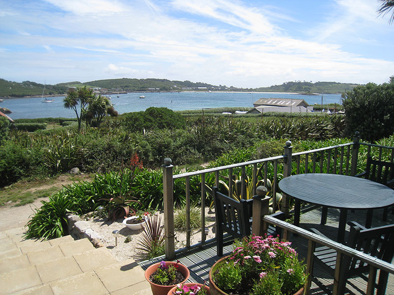 View from Soleil D'or Guest House in Bryher Isles of Scilly